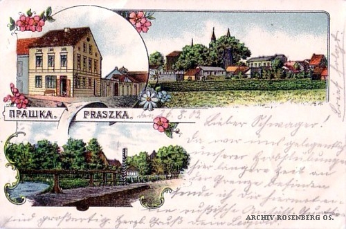 Praszka na widokówce z 1903 r.