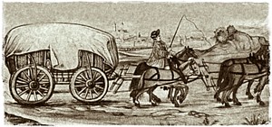 Handelsreisender im XVII. Jhdt. (nach einer Zeichnung von 1619)